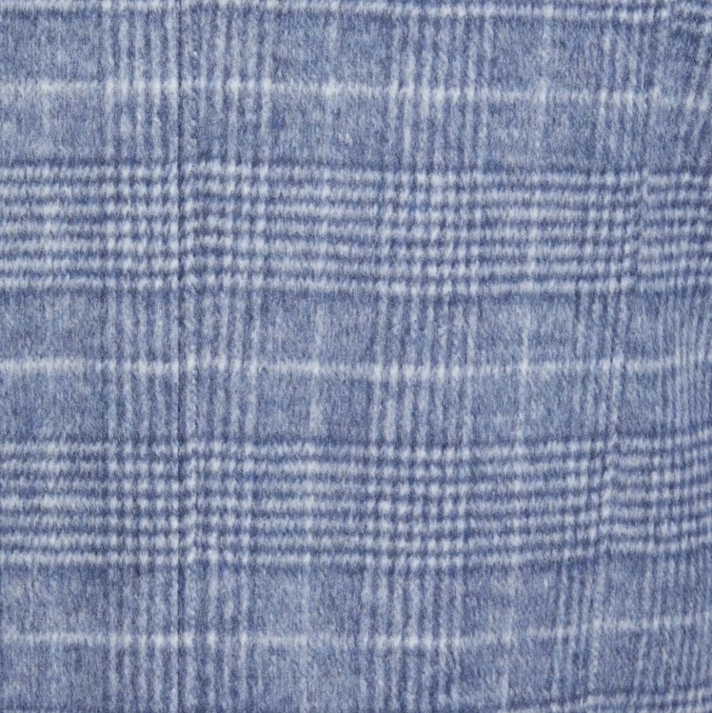 Johnston & Murphy Upton Men's Blue Plaid Wool-Blend Car Coat - Picture 7 of 8